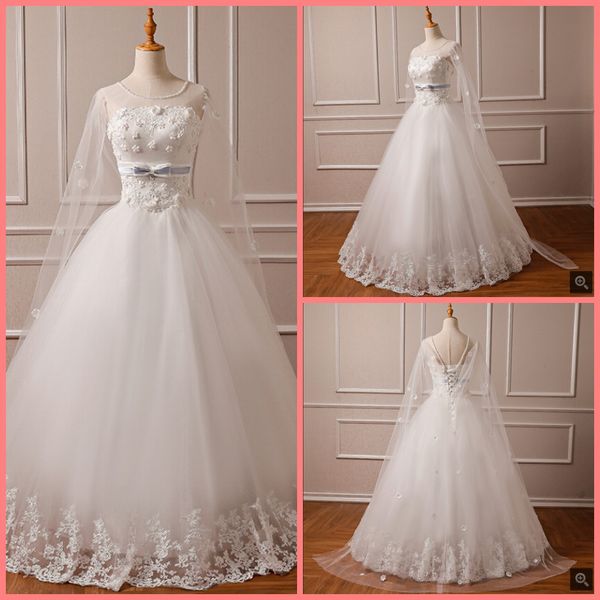 2019 new arrival ball gown white lace appliques wedding dress scoop neck with jackets flower corset long bride gowns selling dresses
2019 new arrival ball gown white lace appliques wedding dress scoop neck with jackets flower corset long bride gowns selling dresses