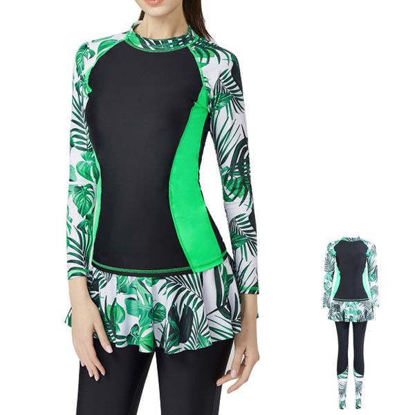 2020 women full body women swimsuit long sleeve muslim swimwear with skirt uv upf50+ female rash guard wetsuit summer beach wear
2020 women full body women swimsuit long sleeve muslim swimwear with skirt uv upf50+ female rash guard wetsuit summer beach wear