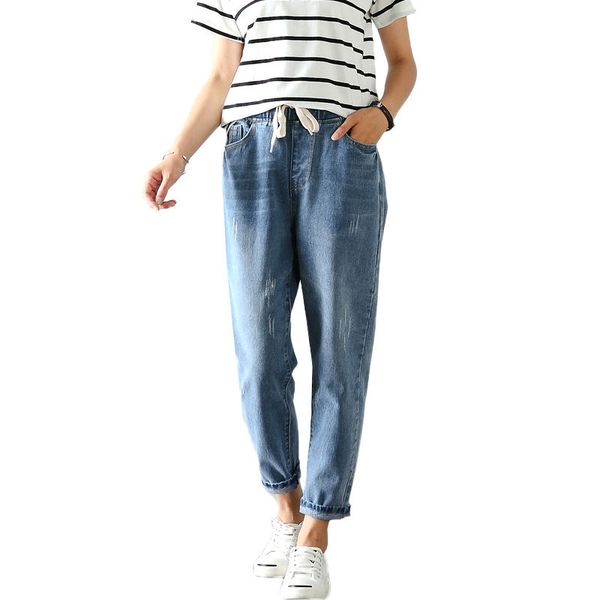 basic denim jeans women plus size spring summer harem pants high waist mom jeans casual vintage lace up streetwear q1412, Blue
basic denim jeans women plus size spring summer harem pants high waist mom jeans casual vintage lace up streetwear q1412, Blue