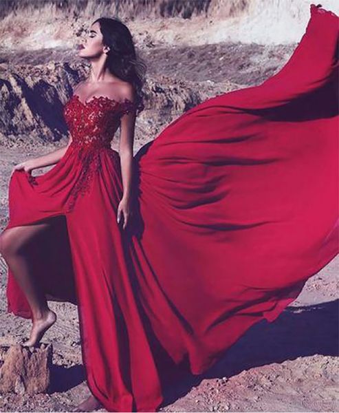 smileven side split formal red prom dress 2019 off the shoulder evening gowns beaded party prom gowns, White;black
smileven side split formal red prom dress 2019 off the shoulder evening gowns beaded party prom gowns, White;black