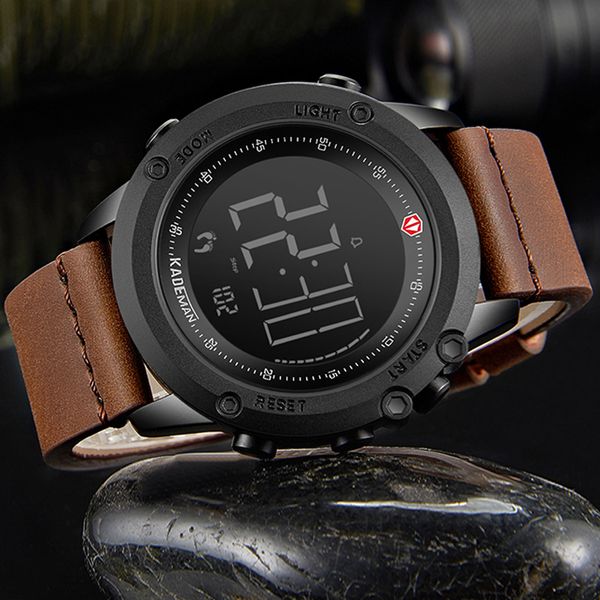 kademan sport mens watches steps counter led digital watch fashion casual leather wristwatch erkek kol saati, Slivery;brown
kademan sport mens watches steps counter led digital watch fashion casual leather wristwatch erkek kol saati, Slivery;brown