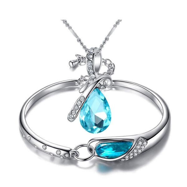 aquamarine gemstones blue crystal bangle cuff bracelets &pendant necklace jewelry sets for women diamonds accessories party gift, Black
aquamarine gemstones blue crystal bangle cuff bracelets &pendant necklace jewelry sets for women diamonds accessories party gift, Black