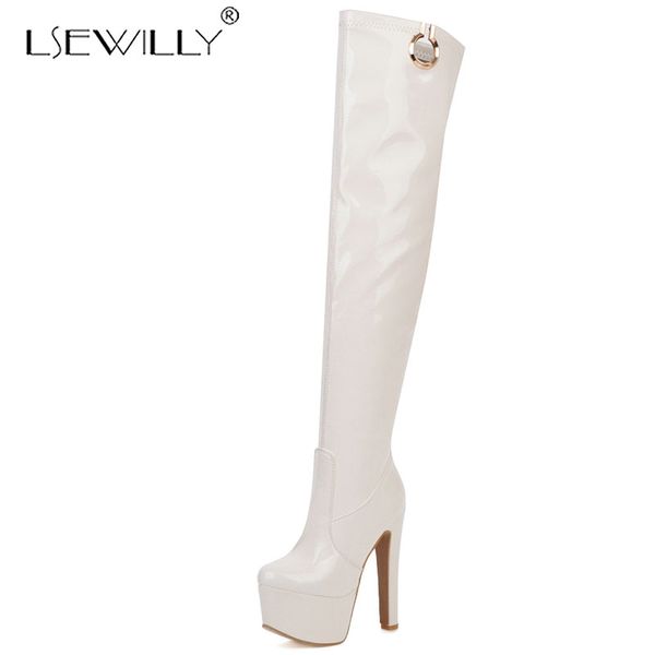 lsewilly big size 30-48 thigh high boots women patent leather brand winter shoes women round toe over the knee boots k192, Black
lsewilly big size 30-48 thigh high boots women patent leather brand winter shoes women round toe over the knee boots k192, Black
