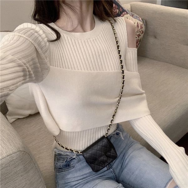 casual knitted full o-neck hollow out white spring and autumn pullovers korean style women's clothing sweaters temperament, White;black
casual knitted full o-neck hollow out white spring and autumn pullovers korean style women's clothing sweaters temperament, White;black