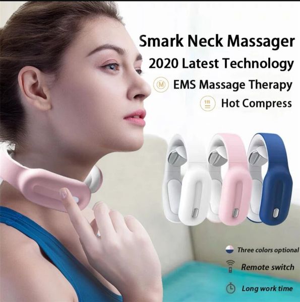 new ems smart neck massager heating massager relax pain relief neck and shoulder