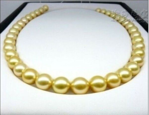 fast fine pearl jewelry south sea gold round pearl necklace genuine huge 13-15mm18" genuine good luster, Black
fast fine pearl jewelry south sea gold round pearl necklace genuine huge 13-15mm18" genuine good luster, Black