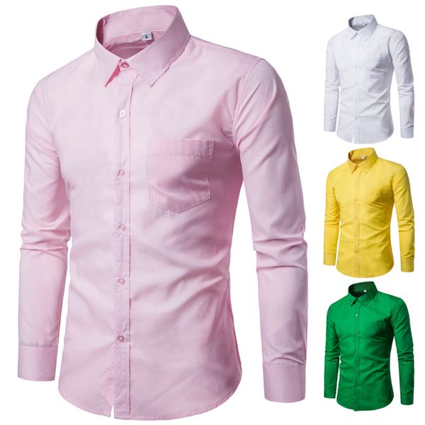 new 2021 men shirt 17 colors solid black dress shirt long sleeve slim fit camisa masculina casual male hawaiian shirts xxxl, White;black
new 2021 men shirt 17 colors solid black dress shirt long sleeve slim fit camisa masculina casual male hawaiian shirts xxxl, White;black