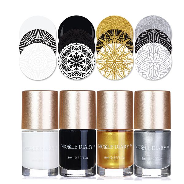 nicole diary 4 pcs nail stamping polish printing stamp image stamping nail lacquer polish set
nicole diary 4 pcs nail stamping polish printing stamp image stamping nail lacquer polish set
