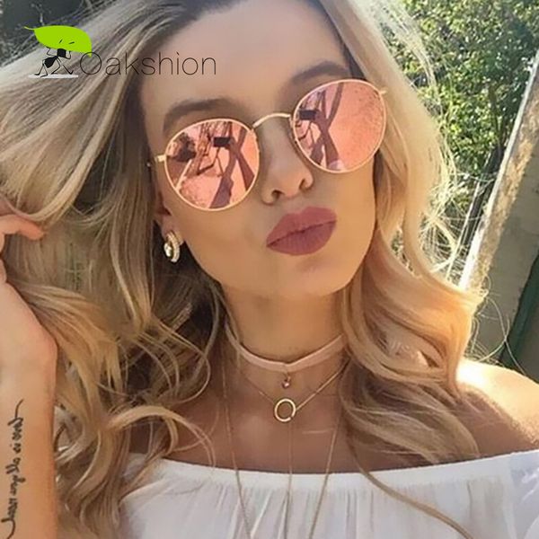 classic fashion rose gold metal frame sunglasses women round mirror lens anti-reflected light trendy pink sun glasses, White;black
classic fashion rose gold metal frame sunglasses women round mirror lens anti-reflected light trendy pink sun glasses, White;black