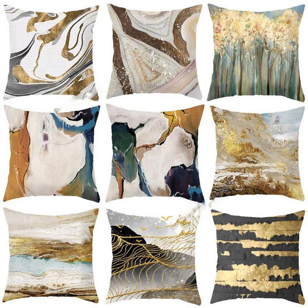 New Arrival Geometric Pattern Throw Pillows Creative Abstract Marble Cushion Hand Painted Mountain Forest For Living Room Sofa
New Arrival Geometric Pattern Throw Pillows Creative Abstract Marble Cushion Hand Painted Mountain Forest For Living Room Sofa
