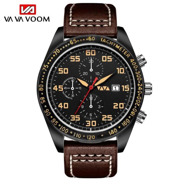 va brand casual multifunction men creative watch quartz leather strap waterproof date calendar sport wristwatch men gift, Slivery;brown
va brand casual multifunction men creative watch quartz leather strap waterproof date calendar sport wristwatch men gift, Slivery;brown