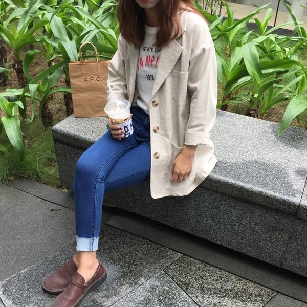 new style retro european and american style casual suit collar long cotton and linen all-match suit jacket coat ae969, White;black
new style retro european and american style casual suit collar long cotton and linen all-match suit jacket coat ae969, White;black