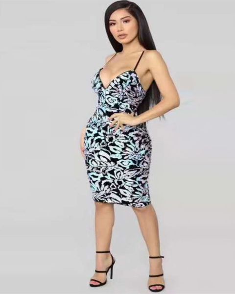 2019 dress celebrity backless print sequined women spaghetti strap night club v neck party body con dresses wholesale, Black;gray
2019 dress celebrity backless print sequined women spaghetti strap night club v neck party body con dresses wholesale, Black;gray