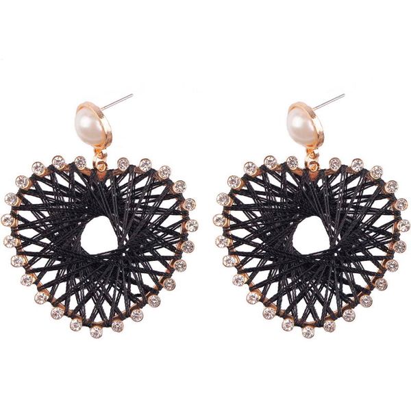 zwpon bohemia earrings fashion cotton thread crochet fabric heart drop earrings inlay crystal heart knit for woman, Silver
zwpon bohemia earrings fashion cotton thread crochet fabric heart drop earrings inlay crystal heart knit for woman, Silver