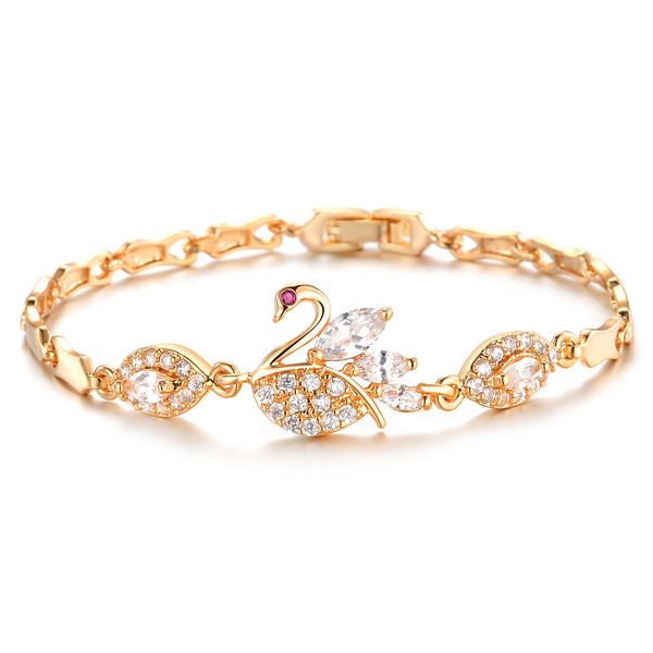 luxury gold color chain white crystal swan wedding bracelet luxury designer jewelry lady dream wedding bracelet 3-ks440, Golden;silver
luxury gold color chain white crystal swan wedding bracelet luxury designer jewelry lady dream wedding bracelet 3-ks440, Golden;silver