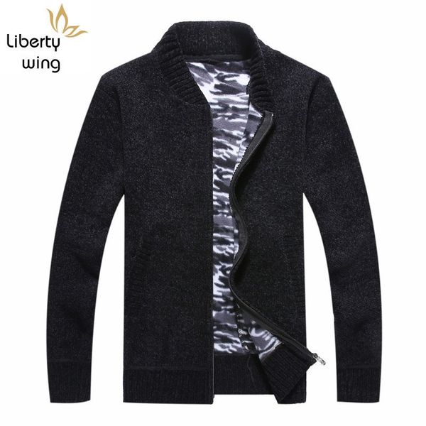 autumn winter casual fleece lining warm mens cardigan sweaters long sleeve stand collar zipper slim male thick kniting coats, White;black
autumn winter casual fleece lining warm mens cardigan sweaters long sleeve stand collar zipper slim male thick kniting coats, White;black