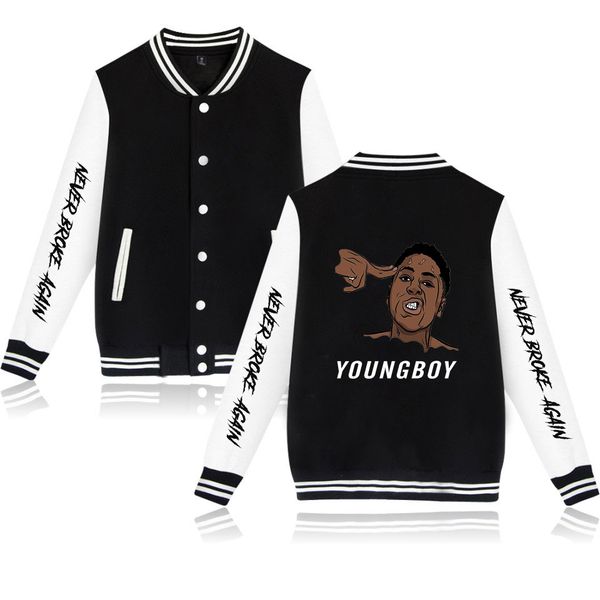 2019 new youngboy never broke again baseball uniform men's clothing hip hop slim fit cotton fashion casual baseball jacket, Black
2019 new youngboy never broke again baseball uniform men's clothing hip hop slim fit cotton fashion casual baseball jacket, Black