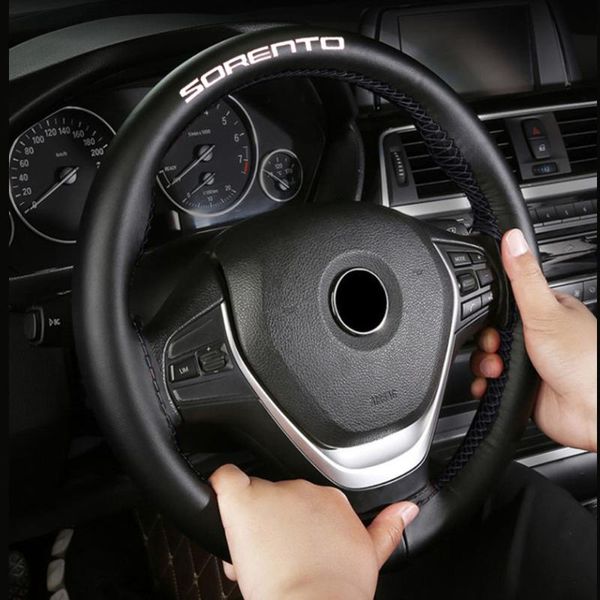 15 inch stylish and soft 100% cowhide braid with needle and thread car steering wheel covers for kia sorento
15 inch stylish and soft 100% cowhide braid with needle and thread car steering wheel covers for kia sorento