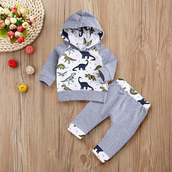 fashion infant kid baby boys girls clothes set cartoon dinosaur hooded pullover cotton pants outfits set, White
fashion infant kid baby boys girls clothes set cartoon dinosaur hooded pullover cotton pants outfits set, White
