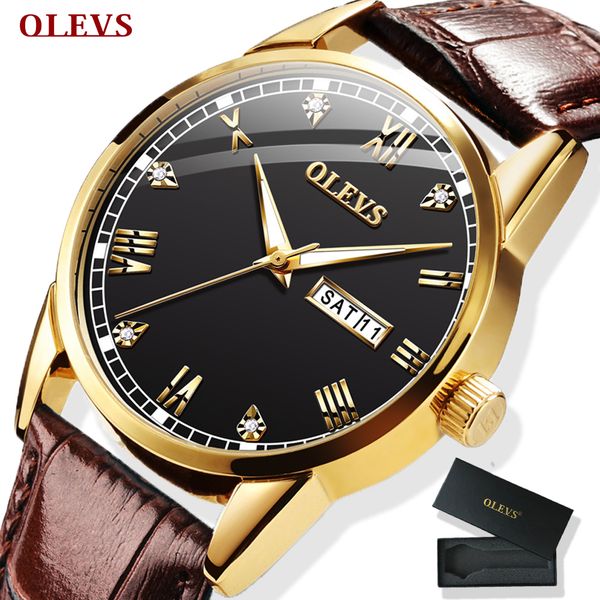 olevs watch men brown leather quartz auto date calendar original brand waterproof business wristwatch fashion male, Slivery;brown
olevs watch men brown leather quartz auto date calendar original brand waterproof business wristwatch fashion male, Slivery;brown