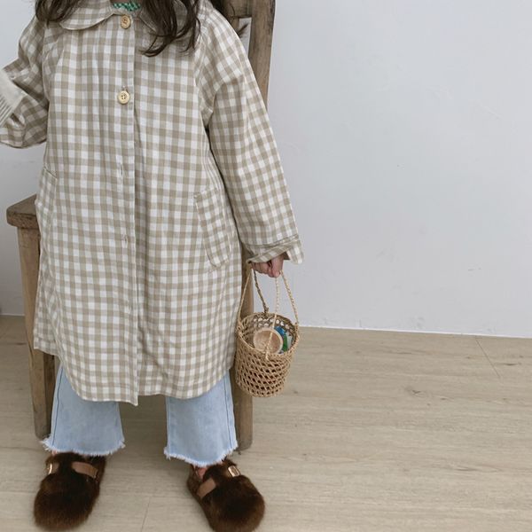Japanese style fashion girls cotton loose plaid long Trench coats kids boys turn-down collar jackets outwear, Beige
Japanese style fashion girls cotton loose plaid long Trench coats kids boys turn-down collar jackets outwear, Beige