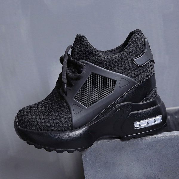 platform shoes foot covering low mesh athletic shoes thick bottomed slanted heel new style elevator documentary boots, Black
platform shoes foot covering low mesh athletic shoes thick bottomed slanted heel new style elevator documentary boots, Black