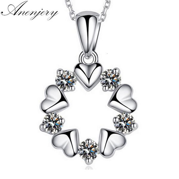 925 sterling silver jewelry love heart zircon flower pendant neckace for women gift chain choker collares
925 sterling silver jewelry love heart zircon flower pendant neckace for women gift chain choker collares