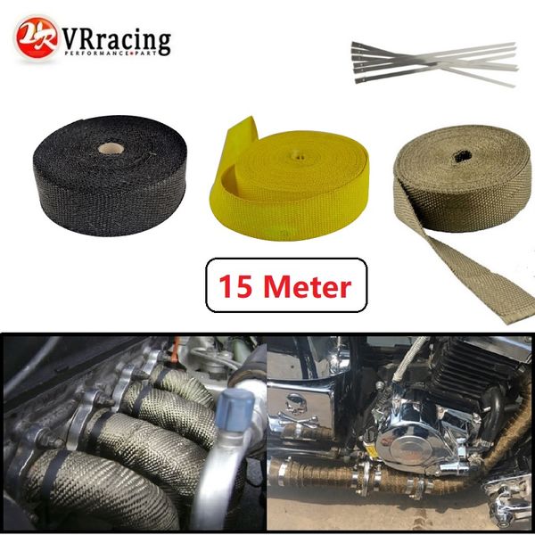 15 vr-метровый выхлопная труба header тепла wrap устойчив downpipe + 6 pcs стальные стяжки из нержавеющей стали для автомобилей мотоциклов п
15 vr-метровый выхлопная труба header тепла wrap устойчив downpipe + 6 pcs стальные стяжки из нержавеющей стали для автомобилей мотоциклов п