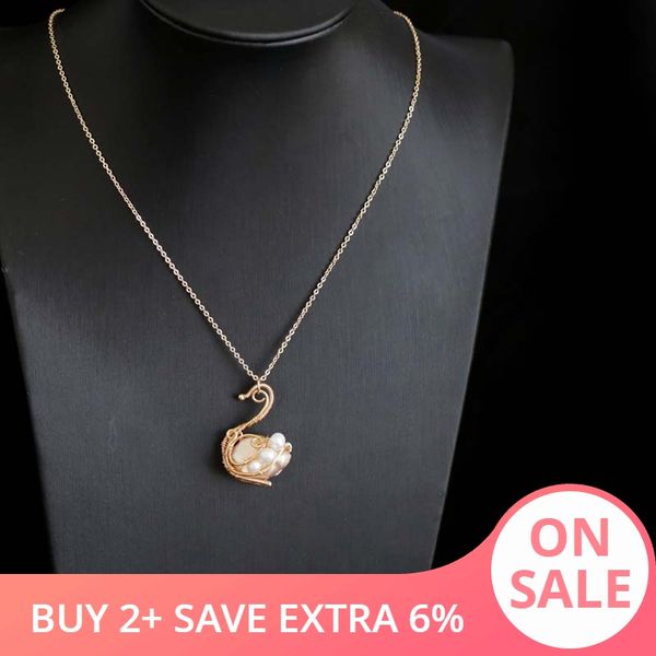 daimi handmade baroque pearl pendant necklace cute animal swan decorative necklace for women, Silver
daimi handmade baroque pearl pendant necklace cute animal swan decorative necklace for women, Silver