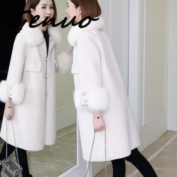 genuo new 2019 winter faux fur coat female jacket big fur collar plus size pink long coat korean jacket manteau femme hiver, Black
genuo new 2019 winter faux fur coat female jacket big fur collar plus size pink long coat korean jacket manteau femme hiver, Black