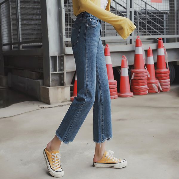 2019 spring new style jeans women's straight-cut jeans women's capri pants hipster light blue students' pants
2019 spring new style jeans women's straight-cut jeans women's capri pants hipster light blue students' pants