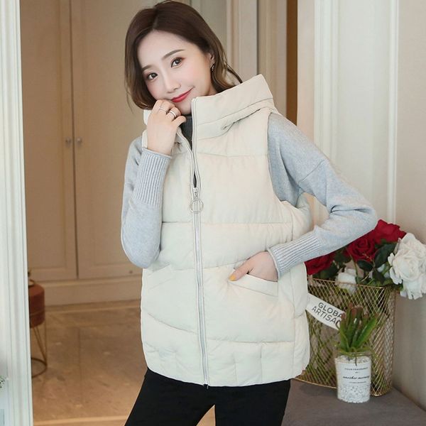 women jacket cotton vest sleeveless hooded coat short waistcoat outwear parka womens winter coats dames winter jassen, Black;white
women jacket cotton vest sleeveless hooded coat short waistcoat outwear parka womens winter coats dames winter jassen, Black;white