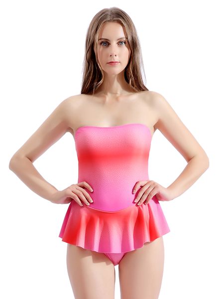 women's one piece swimsuit off shoulder beachwear ruched flounce bright color strapless tummy control swimdress, White;black
women's one piece swimsuit off shoulder beachwear ruched flounce bright color strapless tummy control swimdress, White;black