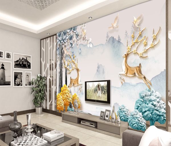 custom wallpaper 3d elk fortune tree nordic simple emboss living room bedroom background wall decoration mural wallpaper
custom wallpaper 3d elk fortune tree nordic simple emboss living room bedroom background wall decoration mural wallpaper