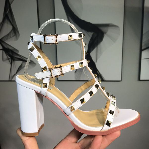 fashion luxury designer leather sandals high heels super star ladies rivets high heel sandals to send shoes box code 35-41, Black
fashion luxury designer leather sandals high heels super star ladies rivets high heel sandals to send shoes box code 35-41, Black