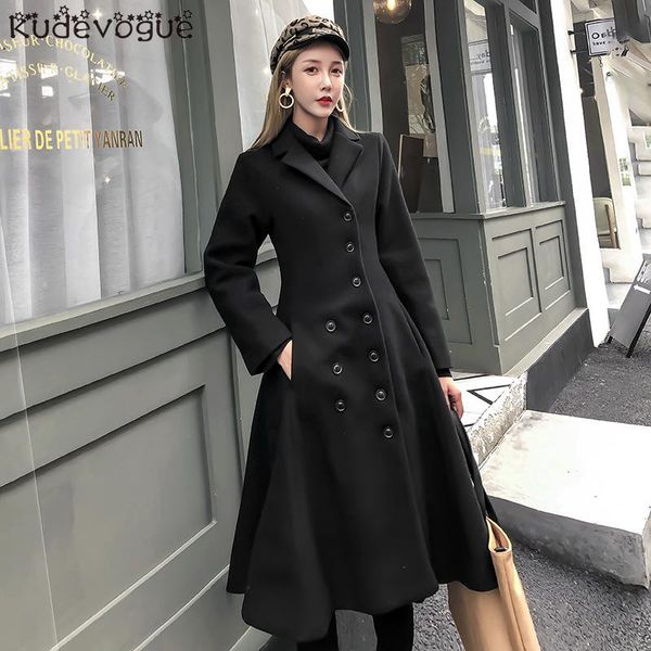 temperament thickened woolen coat 2020 autumn and winter new popular mid-length waist woolen coat women, Black
temperament thickened woolen coat 2020 autumn and winter new popular mid-length waist woolen coat women, Black