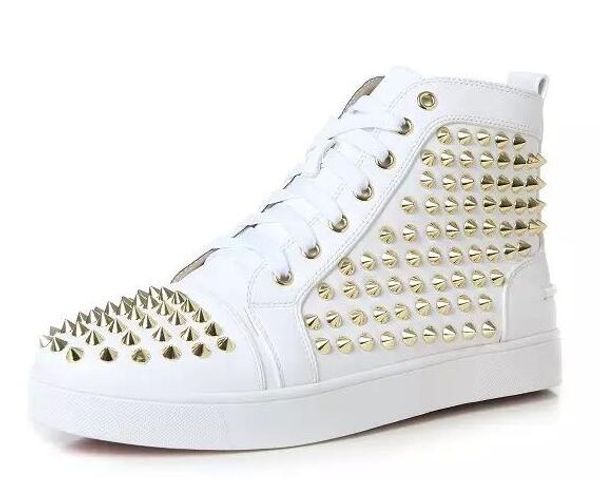 2019 new spikes shoes men leather casual shoes high luxury red bottom fashion sneakers rivets male leisure shoes size 36-47, Black
2019 new spikes shoes men leather casual shoes high luxury red bottom fashion sneakers rivets male leisure shoes size 36-47, Black