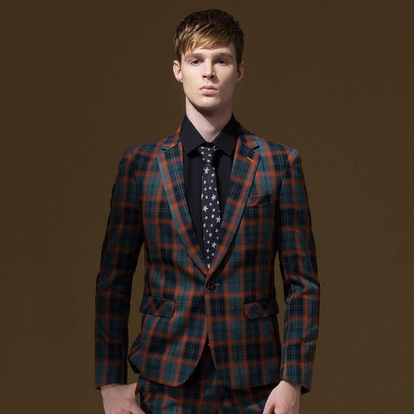 men formal suits jacket 2020 autumn winter christmas boy friend orange plaid fashion blazers wedding groom business, White;black
men formal suits jacket 2020 autumn winter christmas boy friend orange plaid fashion blazers wedding groom business, White;black