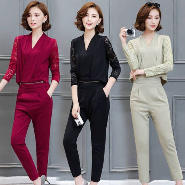 весна и осень 2 piece set женщины повседневная ансамбль femme survetement лоскутная кружева годовалым женский костюм conjunto feminino, Gray
весна и осень 2 piece set женщины повседневная ансамбль femme survetement лоскутная кружева годовалым женский костюм conjunto feminino, Gray