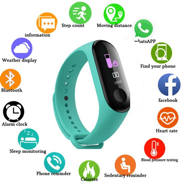 fitness m3 color screen smart sport bracelet activity running tracker heart rate for children men women watch for ios android, Slivery;brown
fitness m3 color screen smart sport bracelet activity running tracker heart rate for children men women watch for ios android, Slivery;brown