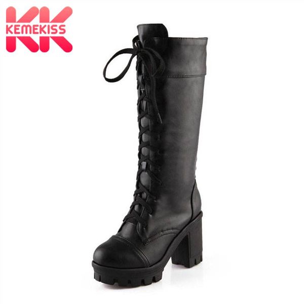 kemekiss brand new mid calf boots women cross strap high heels platform shoes women casual thick heel knight footwear size 34-43, Black
kemekiss brand new mid calf boots women cross strap high heels platform shoes women casual thick heel knight footwear size 34-43, Black