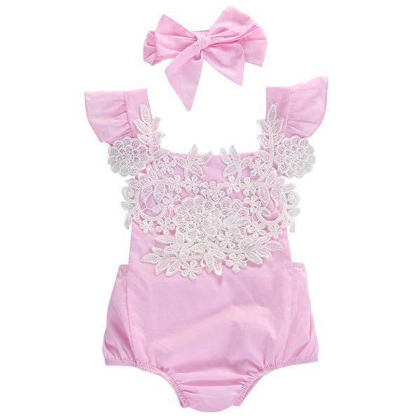 newborn baby girl bodysuit pink lace floral patchwork sleeveless backless jumpsuit headband outfits clothes, White
newborn baby girl bodysuit pink lace floral patchwork sleeveless backless jumpsuit headband outfits clothes, White