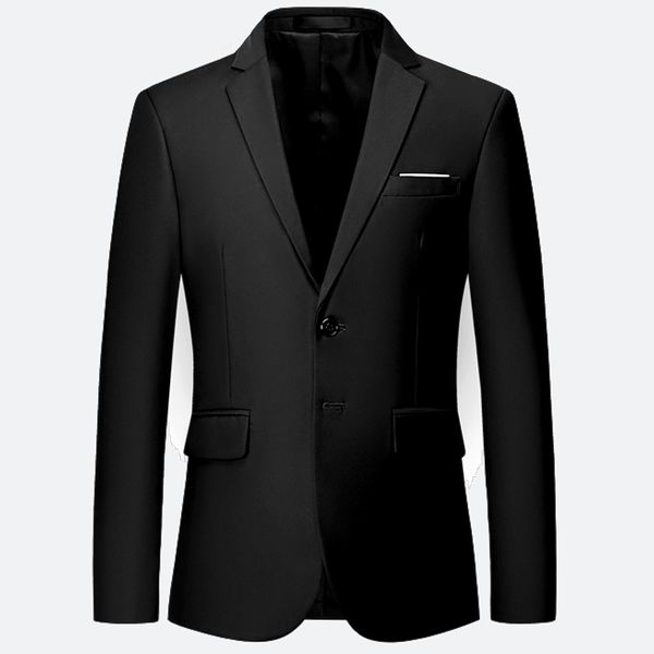 men's suit 2019 spring and summer business men's solid color two buckle single suit black slim wedding party evening dress, White;black
men's suit 2019 spring and summer business men's solid color two buckle single suit black slim wedding party evening dress, White;black