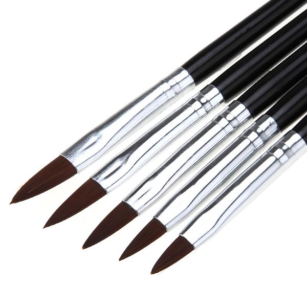 5 pcs acrylic nail art brush flower painting pen uv gel drawing brush nail art tool ty99, Silver
5 pcs acrylic nail art brush flower painting pen uv gel drawing brush nail art tool ty99, Silver
