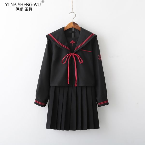 for girls japanese korean sailor suit school jk uniform short/long sleeves pleated skirt student cosplay costume women black, White
for girls japanese korean sailor suit school jk uniform short/long sleeves pleated skirt student cosplay costume women black, White