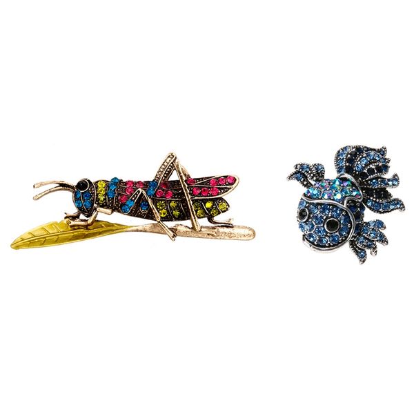 fish brooches pin women alloy rhinestone collar corsage jewelry & vintage grasshopper brooches for women cute insect brooch pin, Slivery;golden
fish brooches pin women alloy rhinestone collar corsage jewelry & vintage grasshopper brooches for women cute insect brooch pin, Slivery;golden