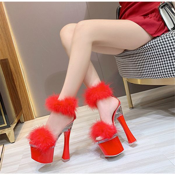 women fashion high heel sandals ladies stripper shoes woman fur sandals summer shoes platform 15/17cm high heels black white red
women fashion high heel sandals ladies stripper shoes woman fur sandals summer shoes platform 15/17cm high heels black white red