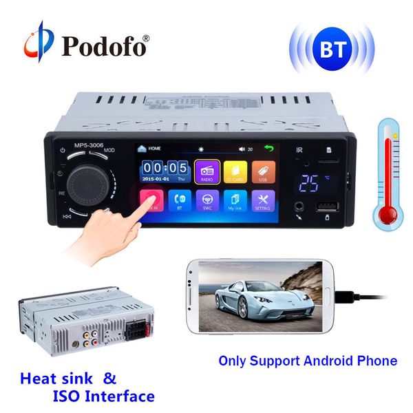 podofo 4" car radio bluetooth autoradio 1 din touch screen stereo audio video mp5 usb tf temperature display handsin-dash
podofo 4" car radio bluetooth autoradio 1 din touch screen stereo audio video mp5 usb tf temperature display handsin-dash
