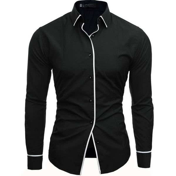 men spring autumn fashion casual long sleeved brand shirt male social business soft comfortable dress shirt slim fit clothing, White;black
men spring autumn fashion casual long sleeved brand shirt male social business soft comfortable dress shirt slim fit clothing, White;black