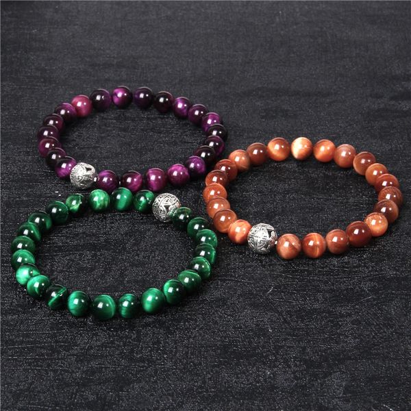 beaded, strands colorful tiger eye bracelet men 8 mm natural green stone beads bracelets for women jewelry 925 silver lucky ball charm pulse, Black
beaded, strands colorful tiger eye bracelet men 8 mm natural green stone beads bracelets for women jewelry 925 silver lucky ball charm pulse, Black